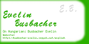 evelin busbacher business card